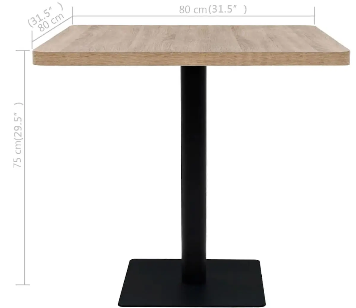 Masa VidaXL 245614 (Oak/Black)