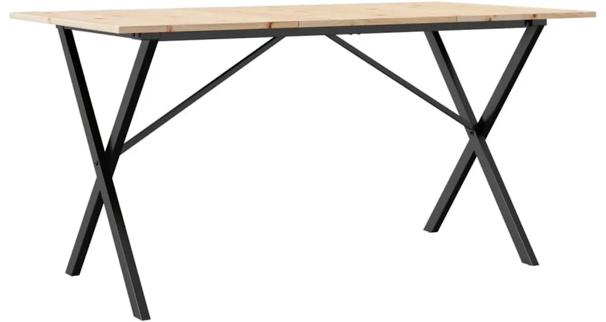 Стол VidaXL 3282698 140x80 (Pine/Black)