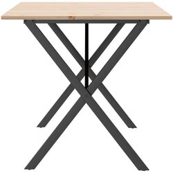 Стол VidaXL 3282698 140x80 (Pine/Black) Thumb