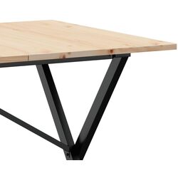 Стол VidaXL 3282698 140x80 (Pine/Black) Thumb