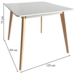 Стол Waltz DT-2007 (White/Natural) Thumb