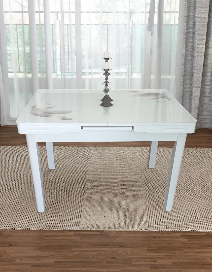 Стол раскладной Yasen T1920 (Белый/Цветы)