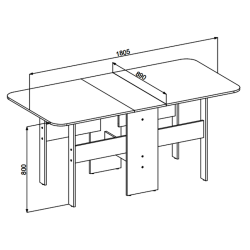 Masa-tumba Yasen 89x80x34cm (Northern Dark Tree) Thumb