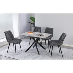 Стол Yasen DT-2423 Ice Island Jade (Серый/Черный) Thumb