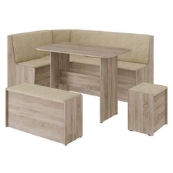 Кухонный уголок BonMebel Чикаго (Дуб Сонома/Бежевый)