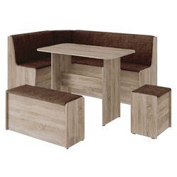 Кухонный уголок BonMebel Чикаго (Дуб Сонома/Коричневый)