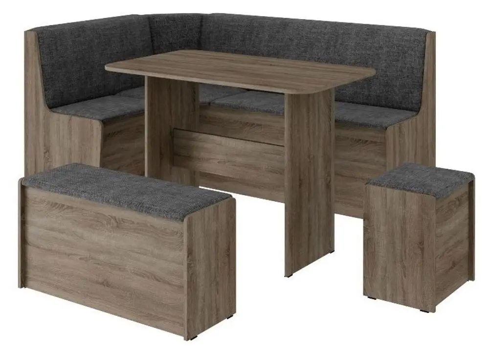 Кухонный уголок BonMebel Чикаго (Дуб Сонома Трюфель/Серый)