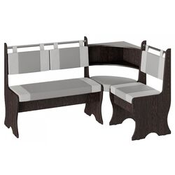 Кухонный уголок BonMebel Дельта (Венге/Серый/Белый)