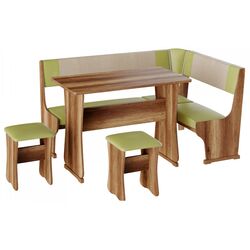 Кухонный уголок BonMebel Гамма Тип 1 (Дуб Сонома/Фисташковый/Бежевый)