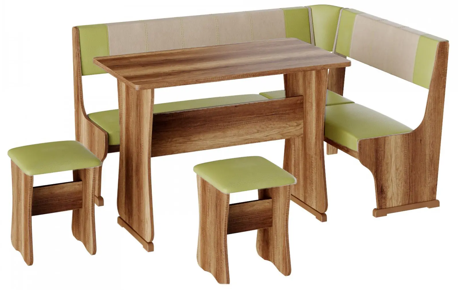 Coltar de bucatarie BonMebel Gamma Tip 1 (Oak Sonoma/Pistachio/Beige)