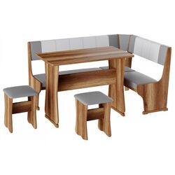 Кухонный уголок BonMebel Гамма Тип 1 (Дуб Сонома/Серый/Белый)