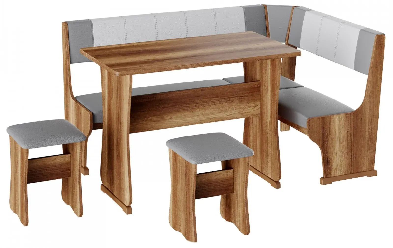 Кухонный уголок BonMebel Гамма Тип 1 (Дуб Сонома/Серый/Белый)