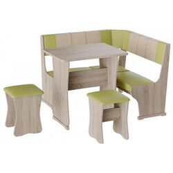 Кухонный уголок BonMebel Гамма Тип 1 Мини (Дуб Молочный/Фисташковый/Бежевый)