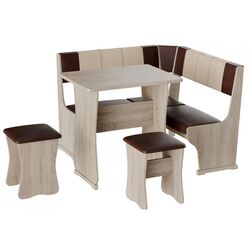 Кухонный уголок BonMebel Гамма Тип 1 Мини (Дуб Молочный/Шоколадный/Бежевый)