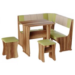 Кухонный уголок BonMebel Гамма Тип 1 Мини (Дуб Сонома/Фисташковый/Бежевый)