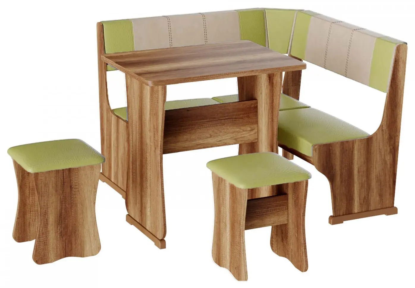 Coltar de bucatarie BonMebel Gamma Tip 1 Mini (Oak Sonoma/Pistachio/Beige)