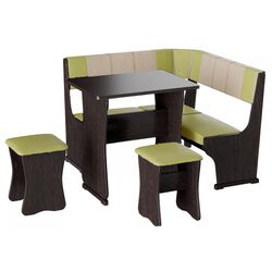 Кухонный уголок BonMebel Гамма Тип 1 Мини (Венге/Фисташковый/Бежевый)