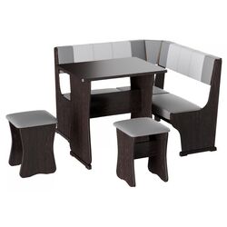 Кухонный уголок BonMebel Гамма Тип 1 Мини (Венге/Серый/Белый)