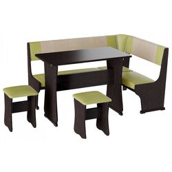 Кухонный уголок BonMebel Гамма Тип 1 (Венге/Фисташковый/Бежевый)