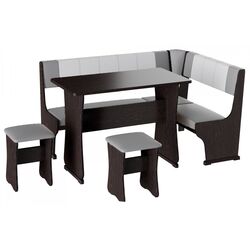 Кухонный уголок BonMebel Гамма Тип 1 (Венге/Серый/Белый)