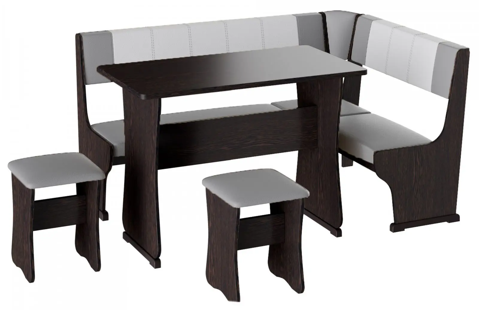 Кухонный уголок BonMebel Гамма Тип 1 (Венге/Серый/Белый)