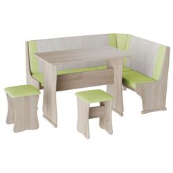 Кухонный уголок BonMebel Гамма Тип 2 (Дуб Молочный/Фисташковый/Бежевый)