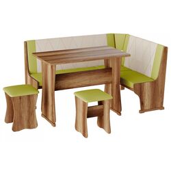 Кухонный уголок BonMebel Гамма Тип 2 (Дуб Сонома/Фисташковый/Бежевый)