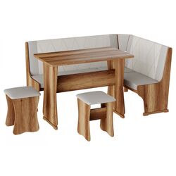 Кухонный уголок BonMebel Гамма Тип 2 (Дуб Сонома/Серый/Белый)