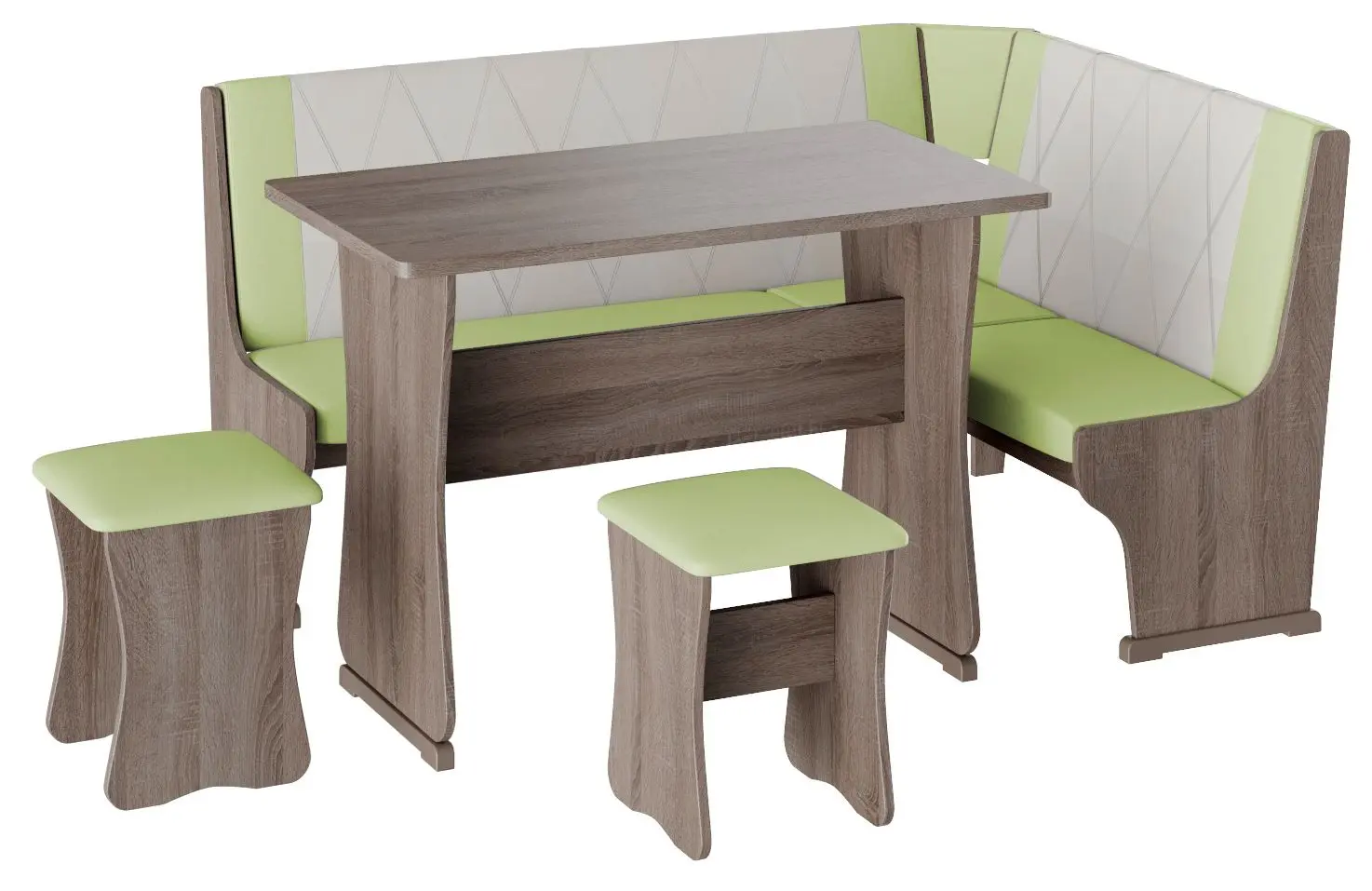 Coltar de bucatarie BonMebel Gamma Tip 2 (Oak Sonoma Truffle/Pistachio/Beige)