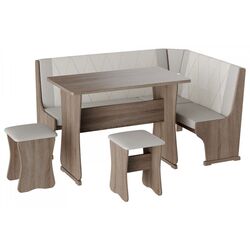 Кухонный уголок BonMebel Гамма Тип 2 (Дуб Сонома Трюфель/Серый/Белый)