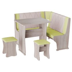 Кухонный уголок BonMebel Гамма Тип 2 Мини (Дуб Молочный/Фисташковый/Бежевый)