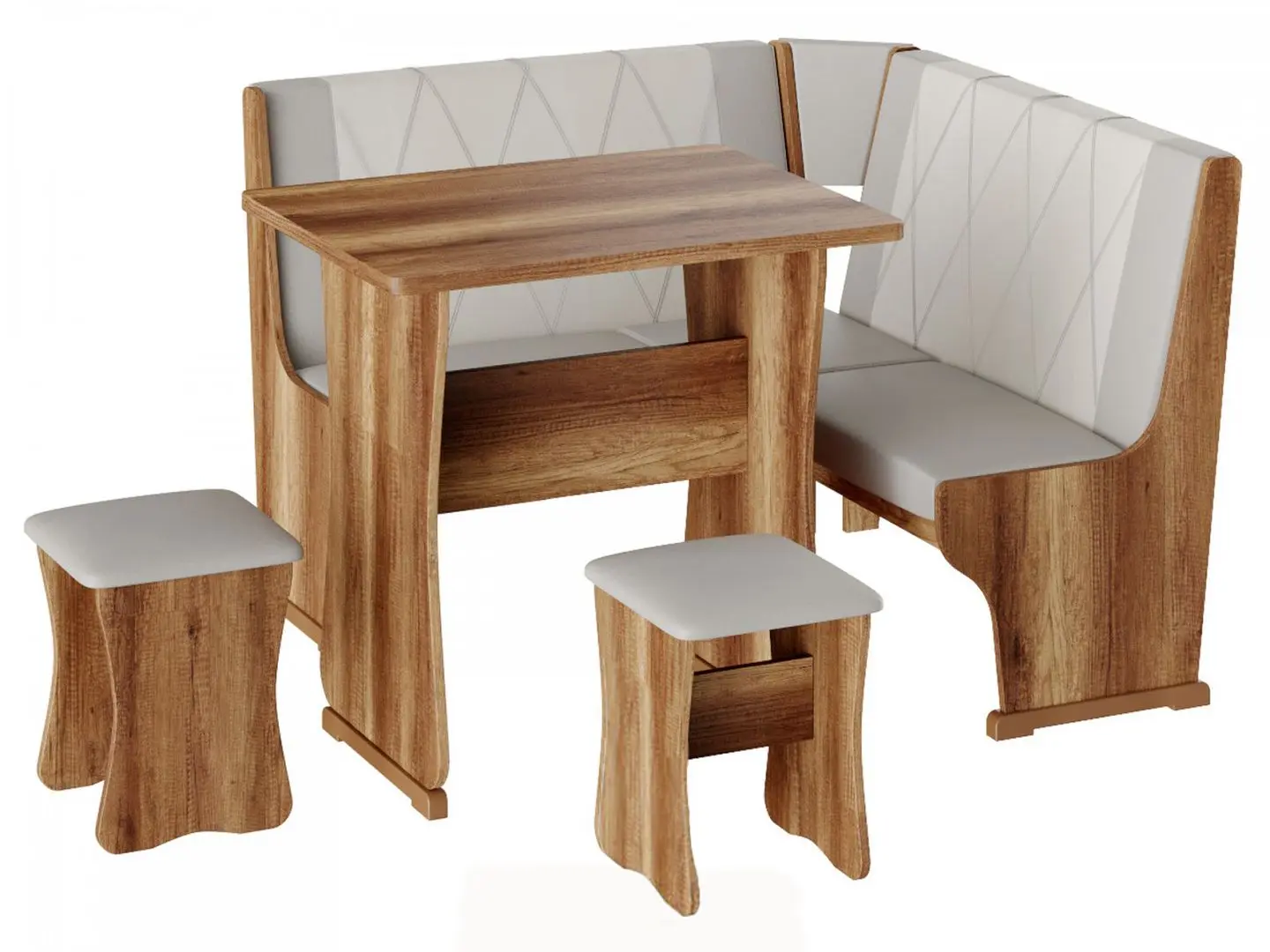 Coltar de bucatarie BonMebel Gamma Tip 2 Mini (Oak Sonoma/Grey/White)