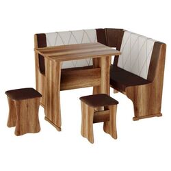 Кухонный уголок BonMebel Гамма Тип 2 Мини (Дуб Сонома/Шоколадный/Бежевый)