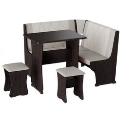 Кухонный уголок BonMebel Гамма Тип 2 Мини (Венге/Серый/Белый)