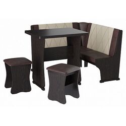 Кухонный уголок BonMebel Гамма Тип 2 Мини (Венге/Шоколадный/Бежевый)