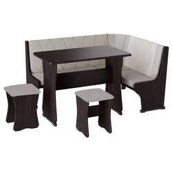 Кухонный уголок BonMebel Гамма Тип 2 (Венге/Серый/Белый)