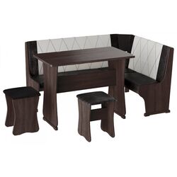 Кухонный уголок BonMebel Гамма Тип 2 (Венге/Шоколадный/Бежевый)