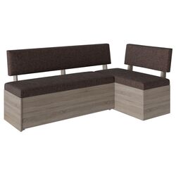 Кухонный уголок BonMebel Рим Раскладной (Дуб Сонома Трюфель/Коричневый)