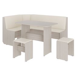 Кухонный уголок BonMebel Том (Дуб Молочный/Бежевый)