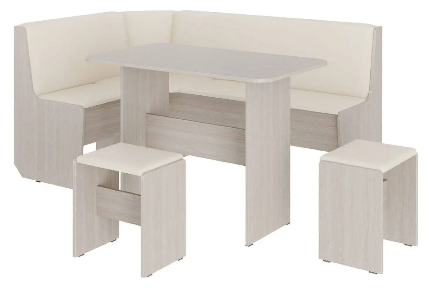 Кухонный уголок BonMebel Том (Дуб Молочный/Бежевый)