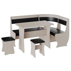 Кухонный уголок BonMebel Уют 1 (Дуб Молочный/Шоколадный/Бежевый)