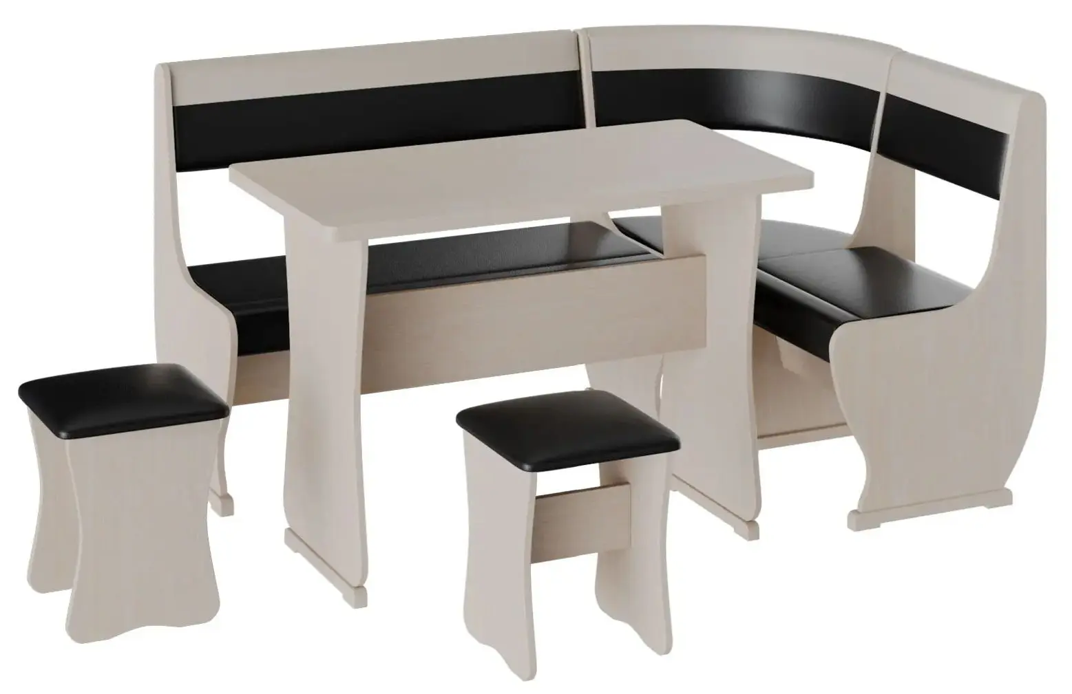 Кухонный уголок BonMebel Уют 1 (Дуб Молочный/Шоколадный/Бежевый)