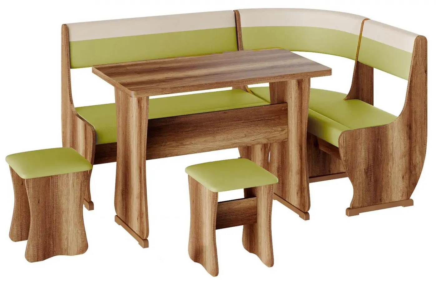 Кухонный уголок BonMebel Уют 1 (Дуб Сонома/Фисташковый/Бежевый)