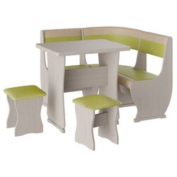 Кухонный уголок BonMebel Уют 1 Мини (Дуб Молочный/Фисташквый/Бежевый)