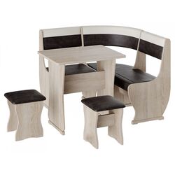 Кухонный уголок BonMebel Уют 1 Мини (Дуб Молочный/Шоколадный/Бежевый)