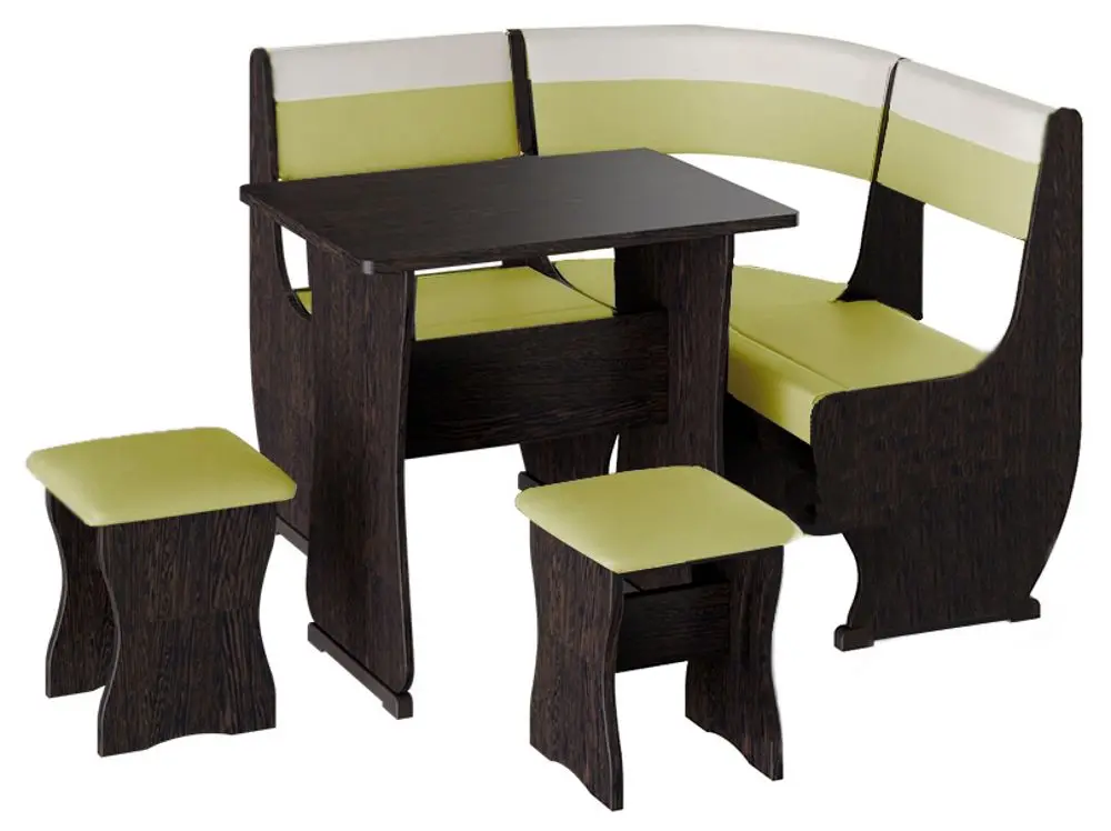 Кухонный уголок BonMebel Уют 1 Мини (Венге/Фисташковый/Бежевый)