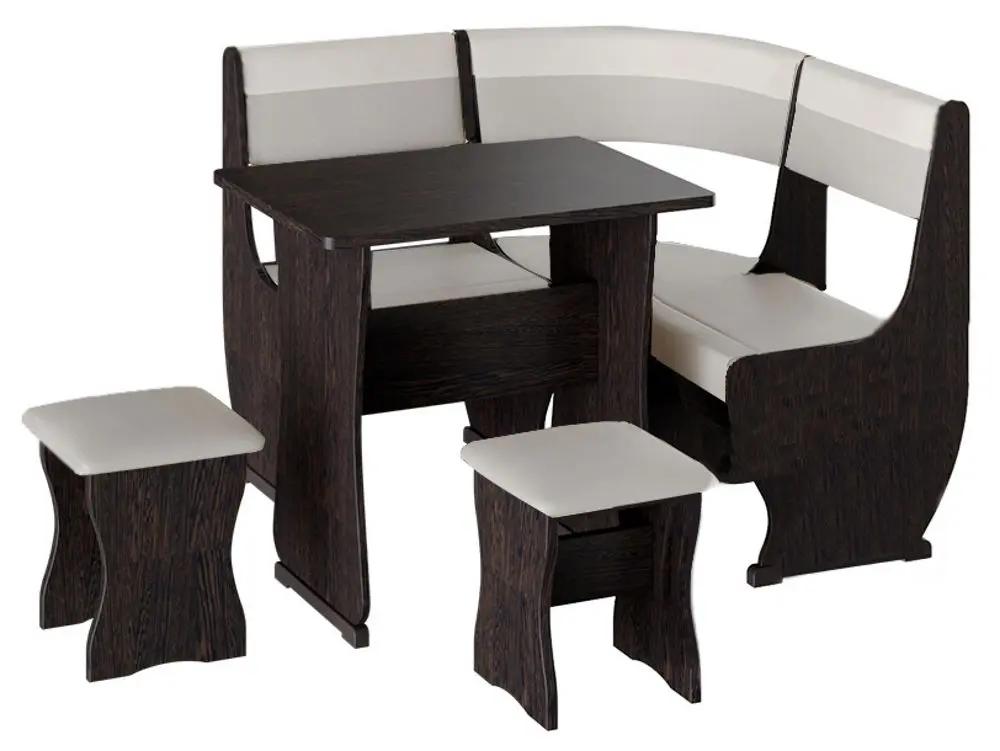 Coltar de bucatarie BonMebel Uyut 1 Mini (Wenge/Grey/White)