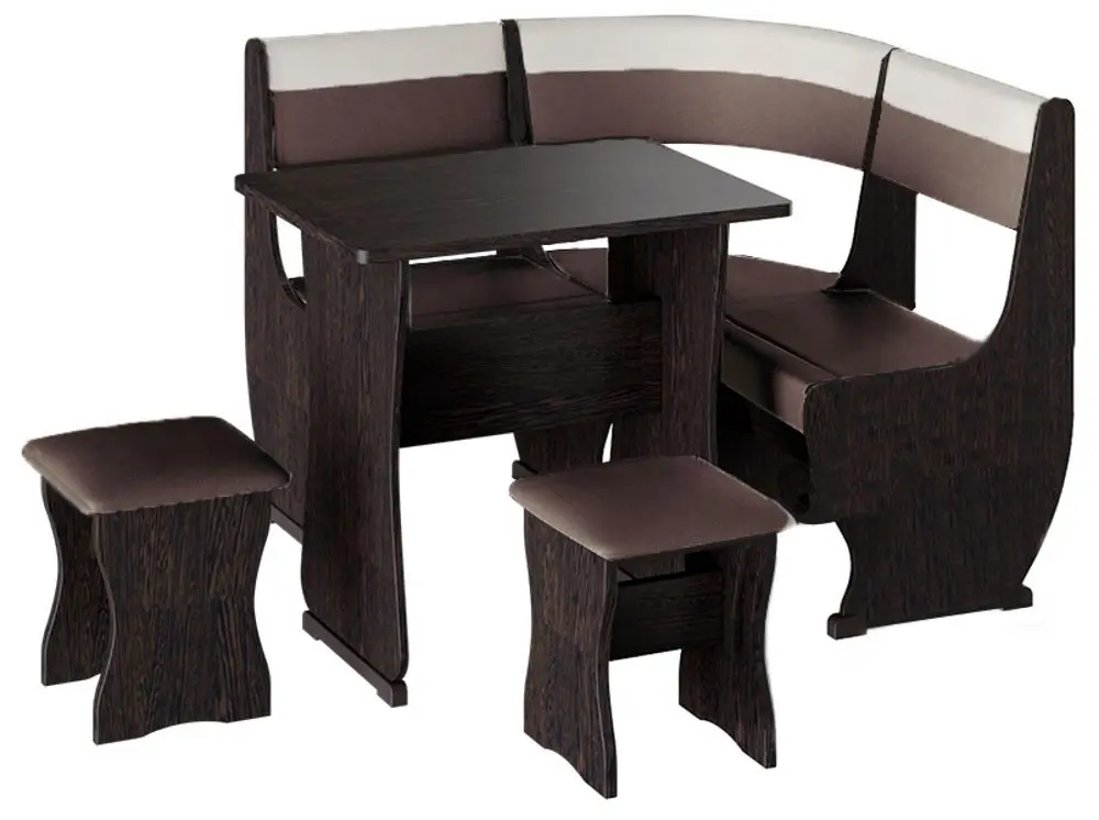 Кухонный уголок BonMebel Уют 1 Мини (Венге/Шоколадный/Бежевый)