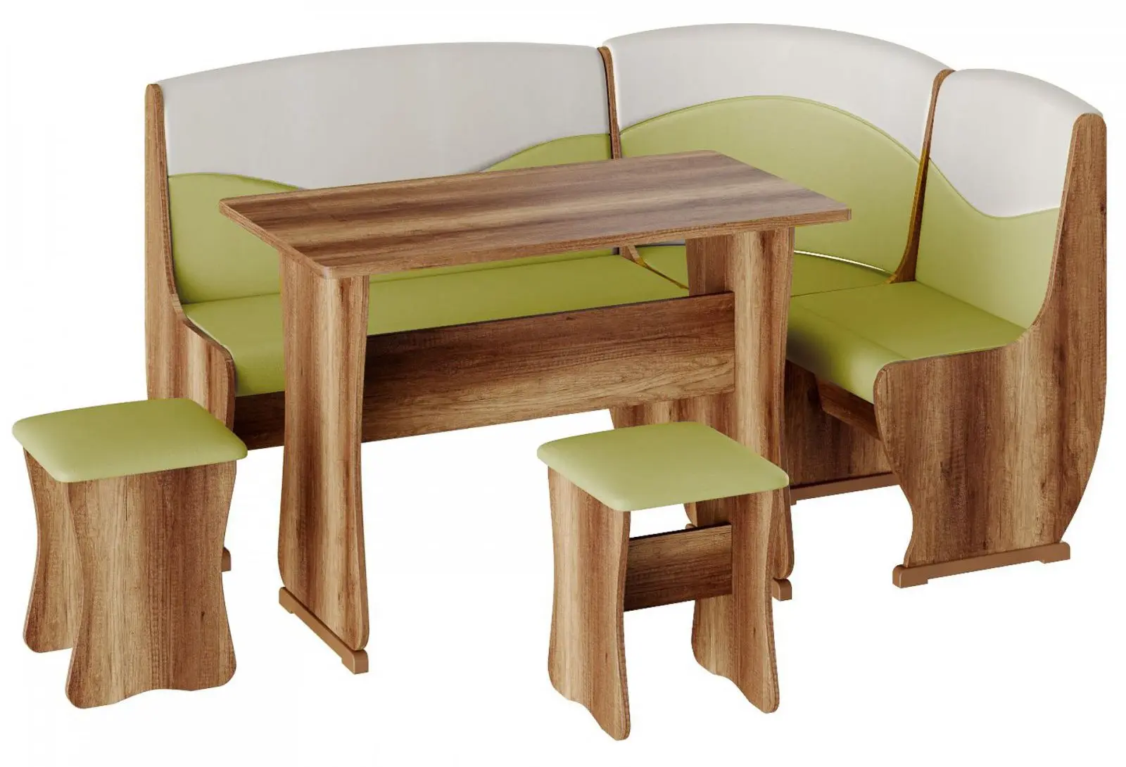 Кухонный уголок BonMebel Уют 2 (Дуб Сонома/Фисташковый/Бежевый)