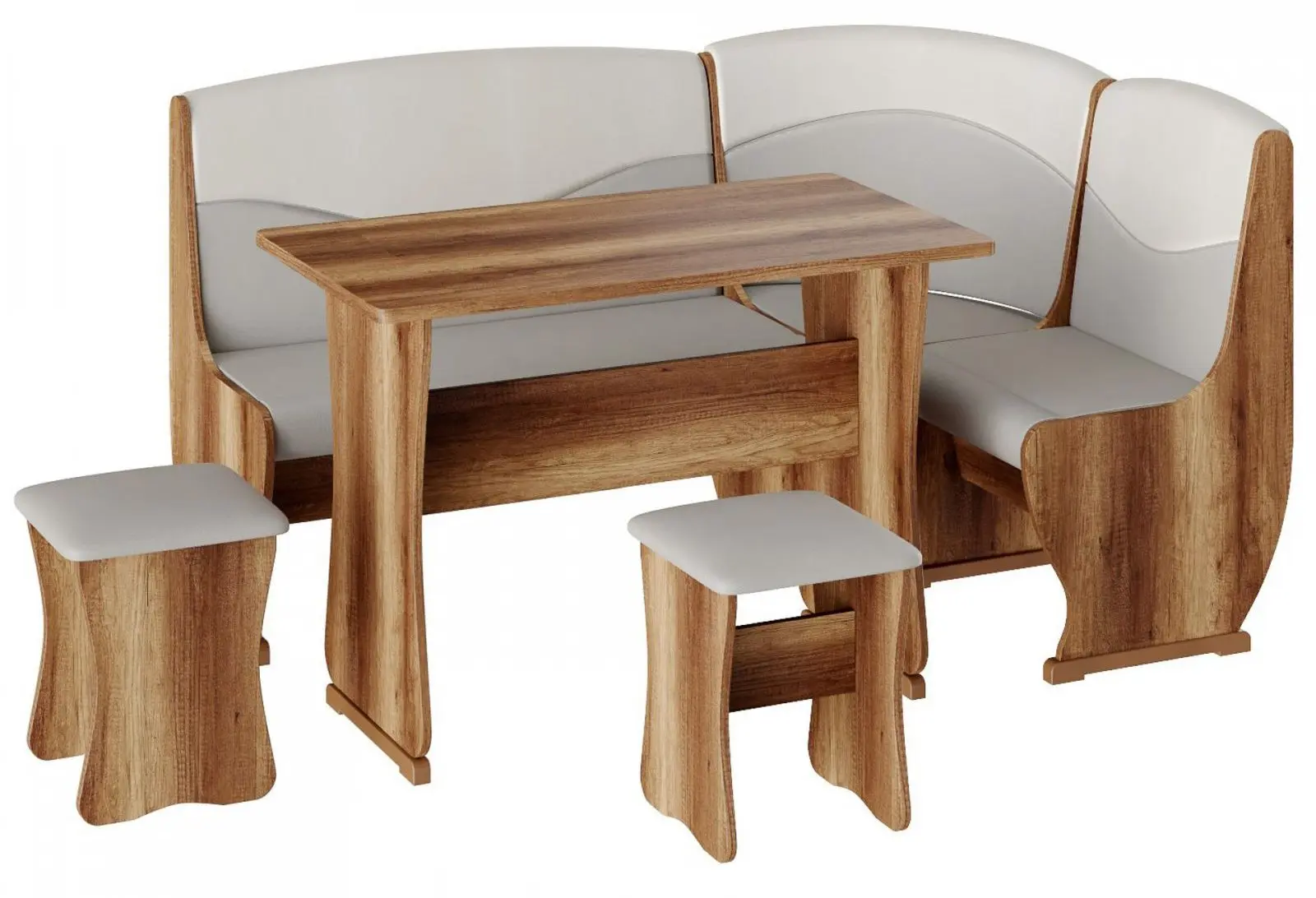 Кухонный уголок BonMebel Уют 2 (Дуб Сонома/Серый/Белый)